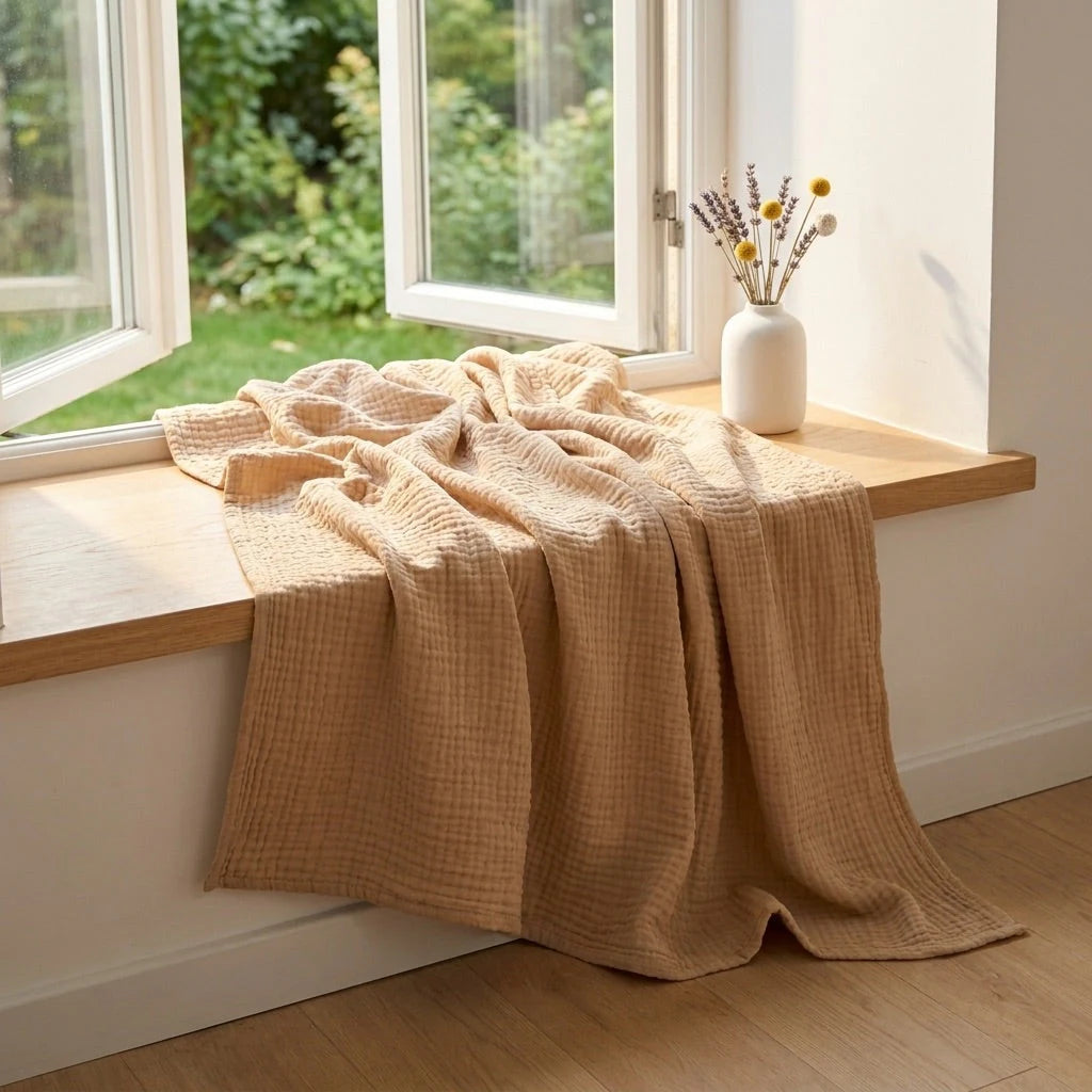 Couverture douce en gaze de coton