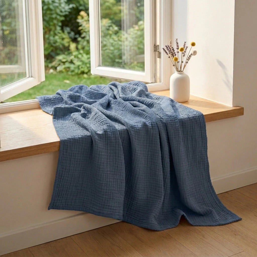 Couverture douce en gaze de coton