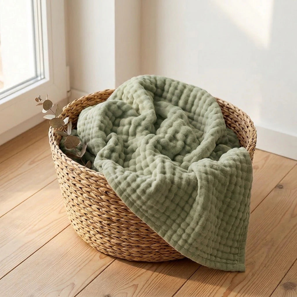 Couverture douce en gaze de coton