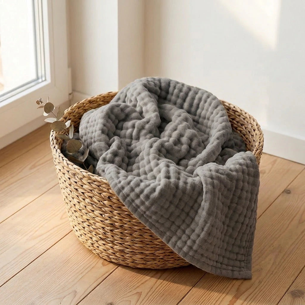 Couverture douce en gaze de coton