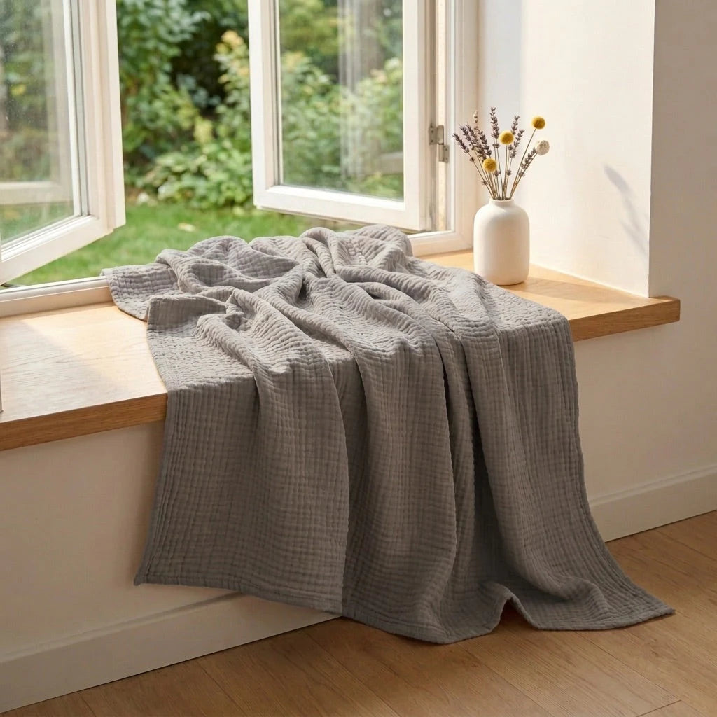 Couverture douce en gaze de coton