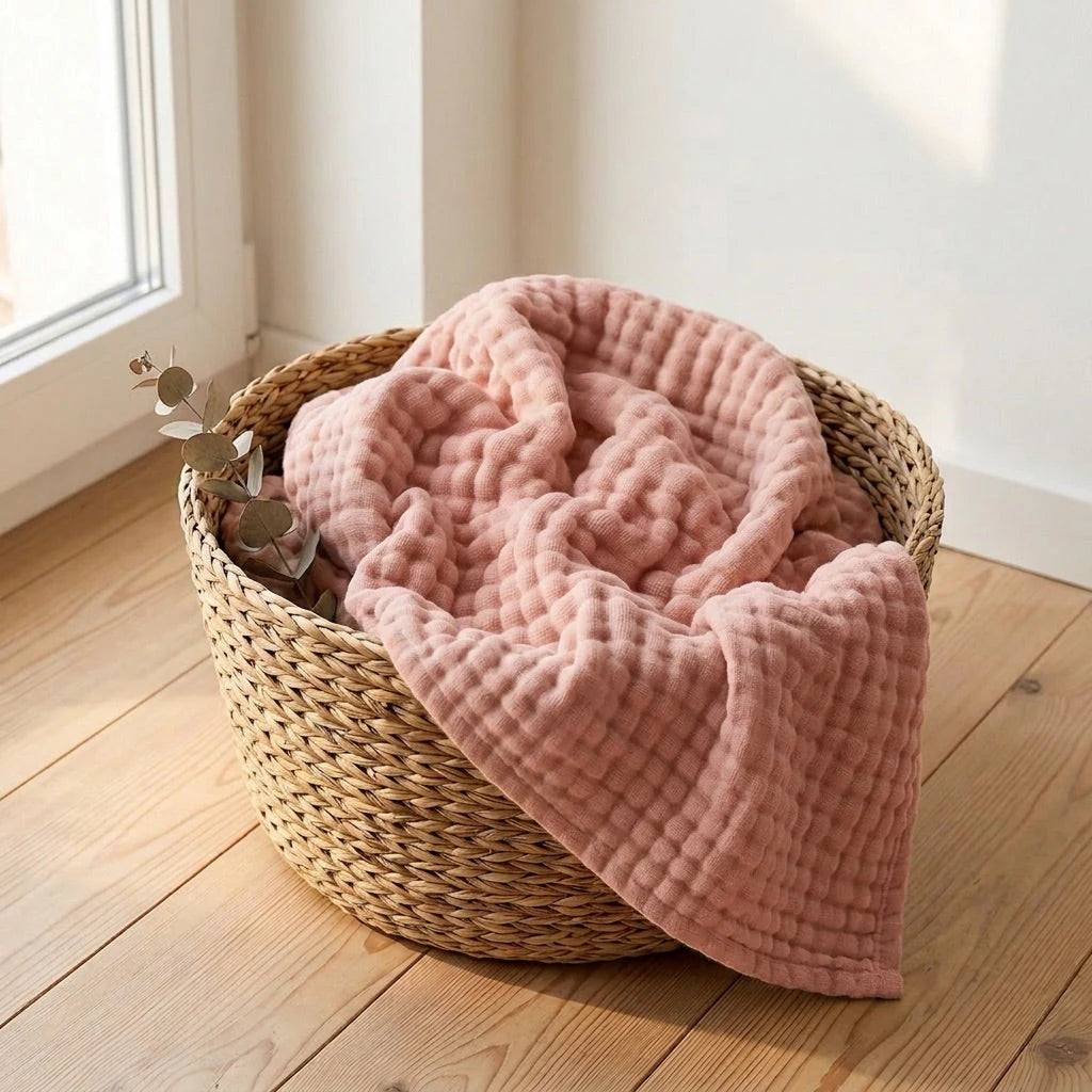 Couverture douce en gaze de coton