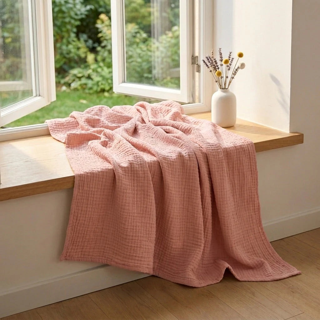 Couverture douce en gaze de coton