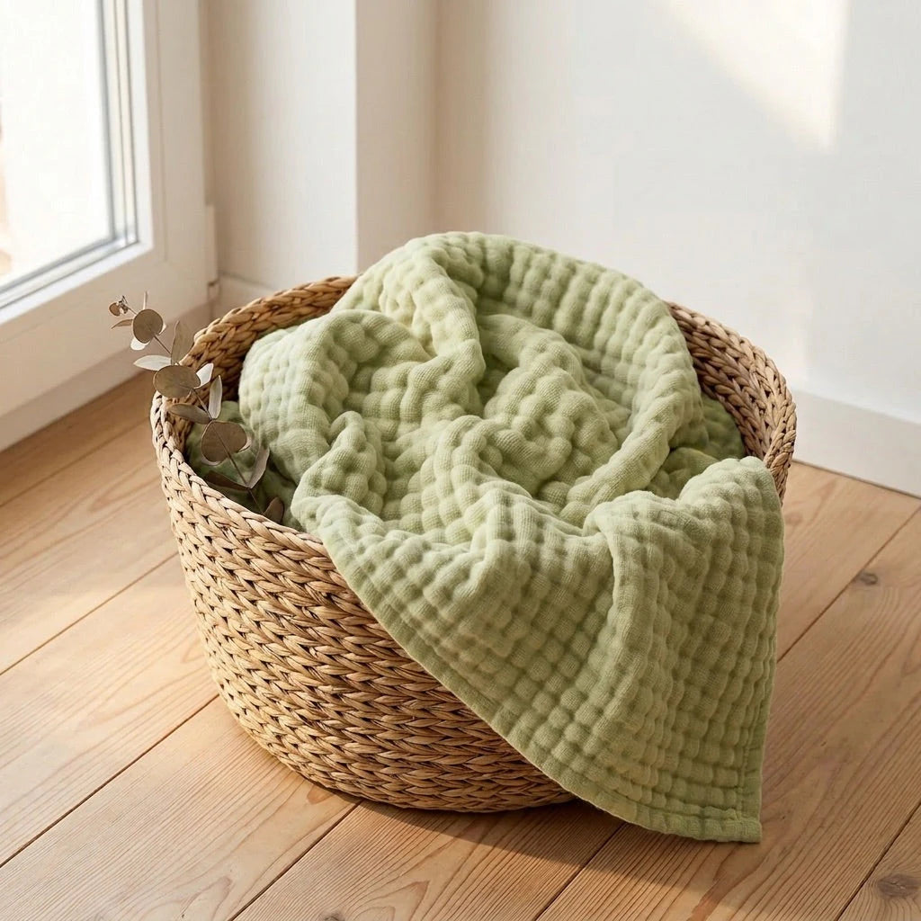 Couverture douce en gaze de coton