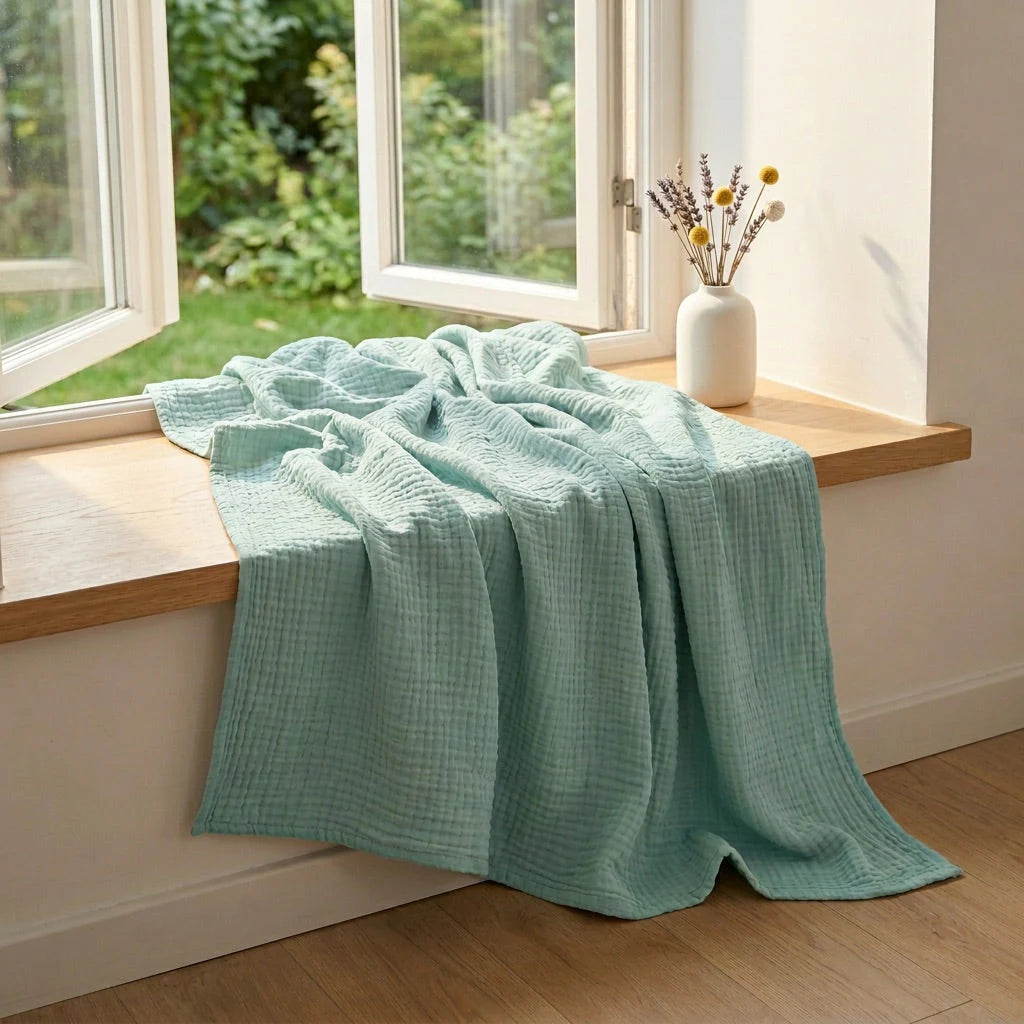 Couverture douce en gaze de coton
