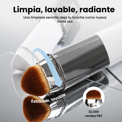 Base de maquillaje 2 en 1 con brocha integrada