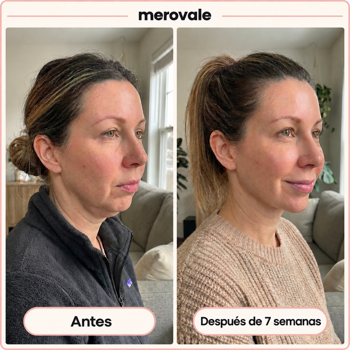 Merovale — Antes / después · 7 semanas.