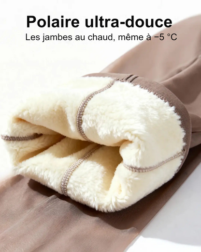 Doublure polaire douce — jambes au chaud à −5 °C