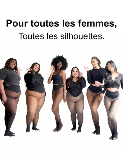 Avant et après — effet lissant des leggings