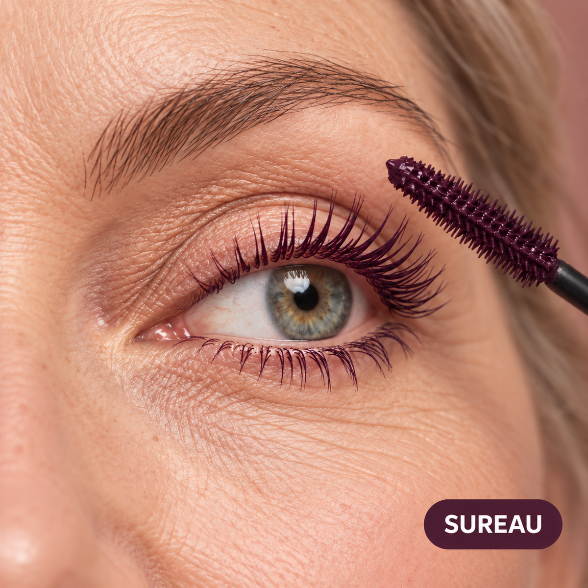Illustration de la teinte Sureau sur les cils