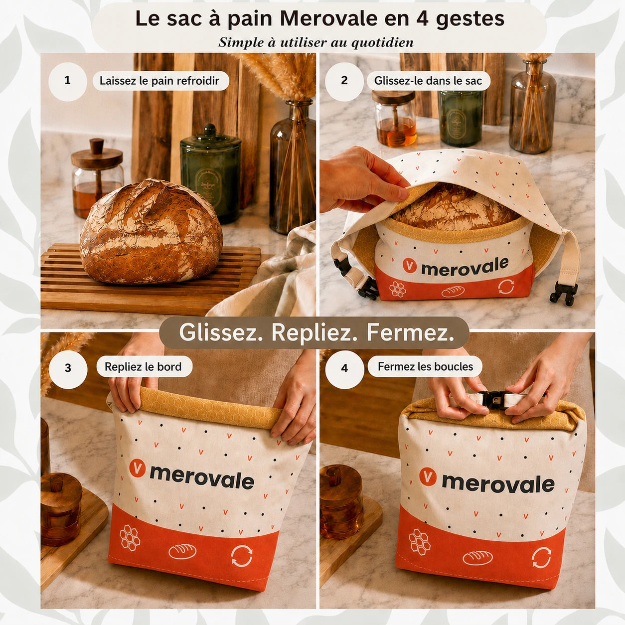 Sac à pain Merovale — mode d’emploi