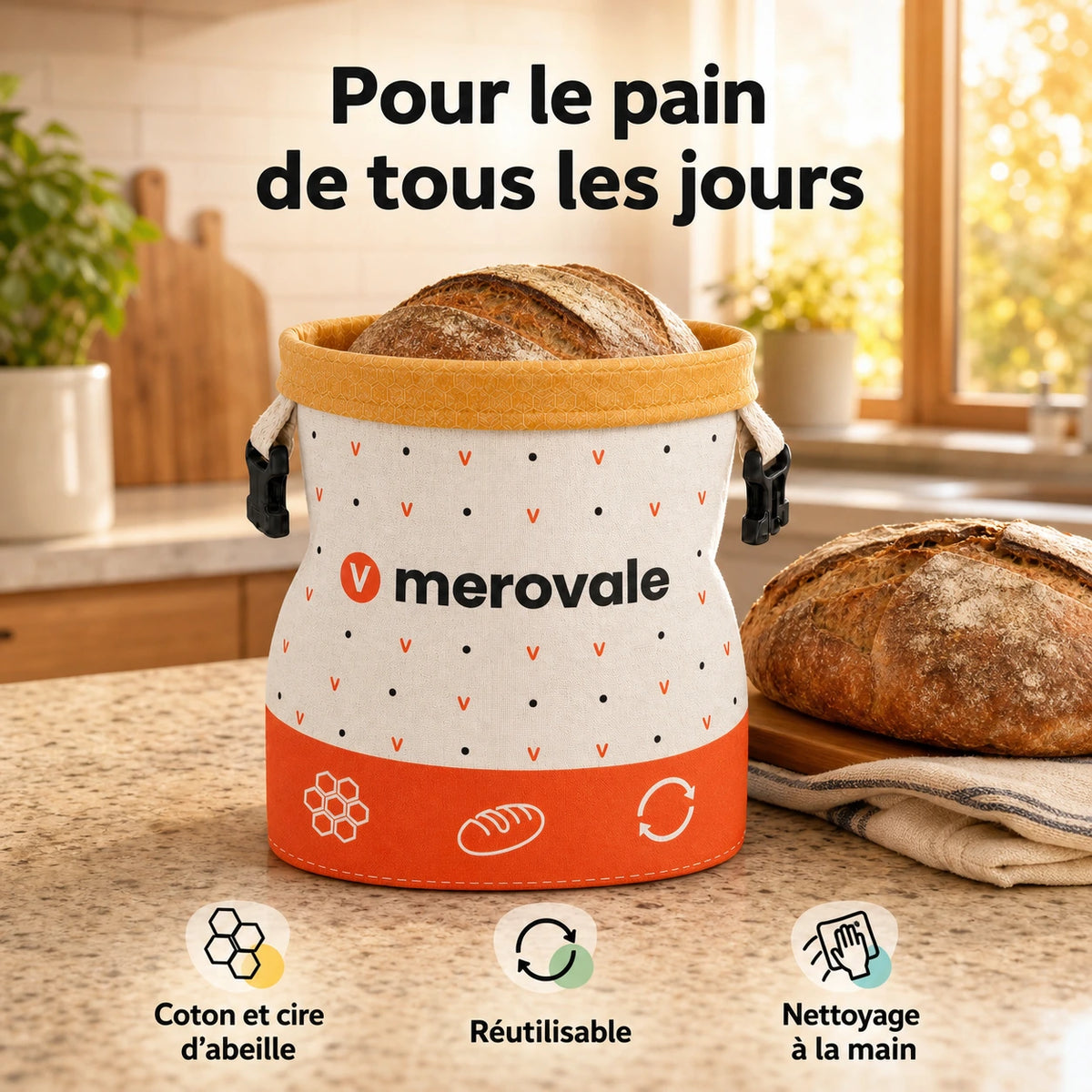 Sac à pain Merovale — pour le pain de tous les jours