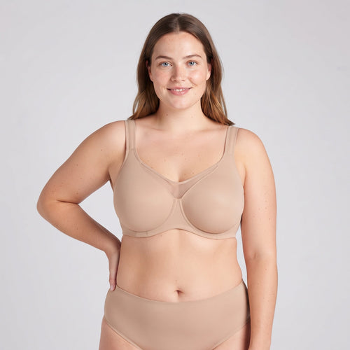 Sujetador Alma en beige, de frente